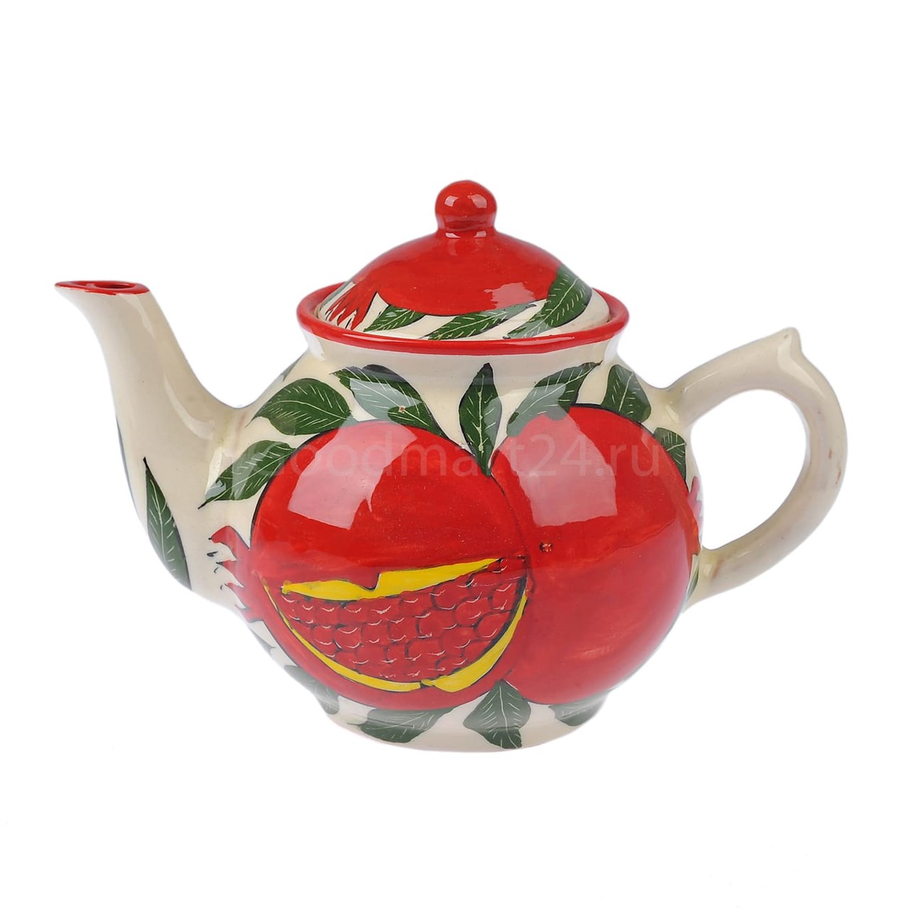 Чайник заварочный Риштанская Керамика, Большой Гранат 1 литр — Компания «Печи-нн.рф»