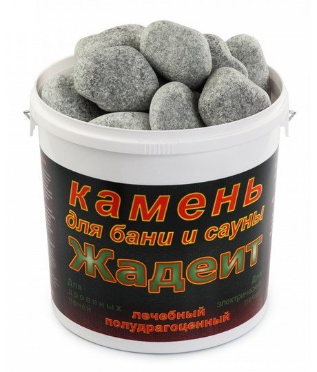 Камни для бани Жадеит шлифованный (Хакасия) ведро 20 кг — Компания «Печи-нн.рф»