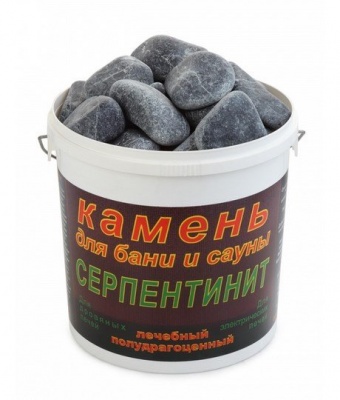 Камни для бани Серпентинит обвалованный ведро 15 кг — Компания «Печи-нн.рф»