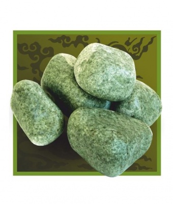 Камни для бани Жадеит обвалованный ведро 15 кг — Компания «Печи-нн.рф»