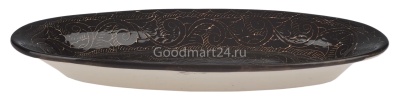 Селедочница Риштанская Керамика 24 см, коричневая — Компания «Печи-нн.рф»