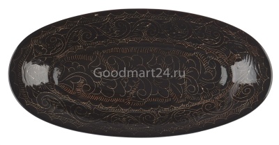 Селедочница Риштанская Керамика 24 см, коричневая — Компания «Печи-нн.рф»